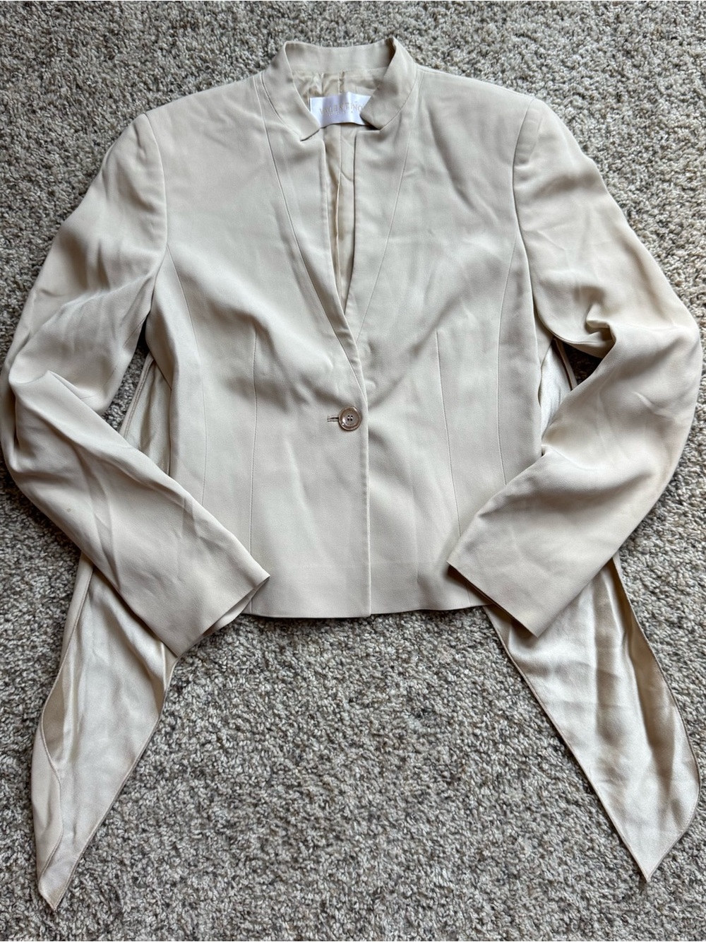 Valentino Roma Women’s Blazer Size 6 Ivory Cream Wrap Sash Made Italy Designer